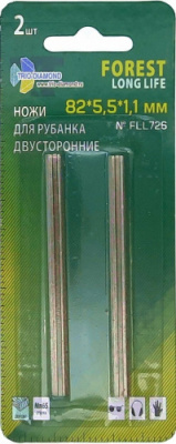 Ножи для электрорубанка двусторонние 82х5,5х1,1мм (2шт) FLL726