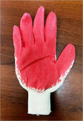 Перчатки ХБ 13 класс с 1-м латекс.покрытием