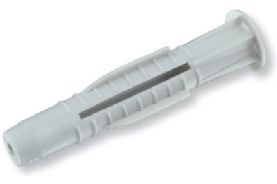 Дюбель универсальный полипропилен  6-37 белый с бортом KEW UKD арт. 30356