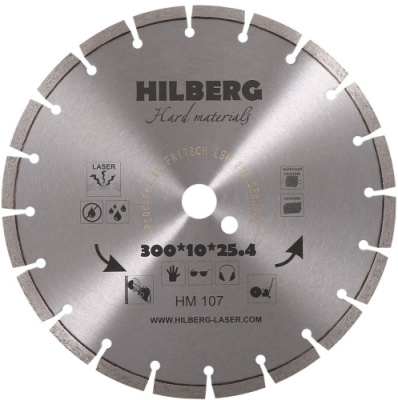 Диск алмазный 300х10-25.4 Hiberg (сухая резка) -1-