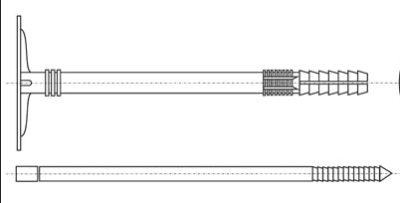 Держатель изоляц. мат-ов с пл. гвоздем