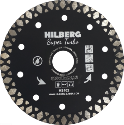 Диск алмазный 125х22,23х10  Hilberg Super Turbo HS102