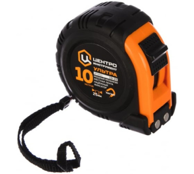 Магнитная рулетка, 10мх25мм Центроинструмент ULTRA
